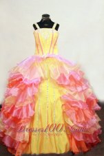 Ruffles Layer Colorful Ball Gown Junior Pageant Dresses