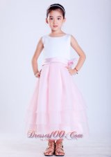 Baby Girl Pageant Dresses Pink Scoop Flower