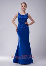 Scoop Beaded Royal Blue Blue Mother Dress