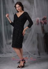 Special Fabric Mother of the Bride Dress 3/4 Sleeves