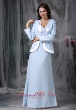 Baby Blue Mother Of The Bride Dress Chiffon Square