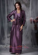 Ankle-length Dark Purple Mother Of The Bride Dress