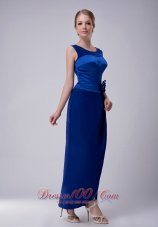 Royal Blue Mother Of The Groom Dress Ankle-length
