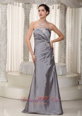 Column Elastic Woven Satin Appliques Prom Dress 2013