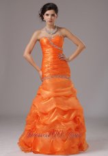 Mermaid Beaded Decorate Waving Ruffles Prom Dress