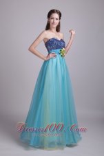 A-Line / Princess Handle-made Flower Prom Dress Sequin
