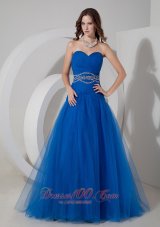 Prom / Evening Dress Tulle Beading and Ruch A-line