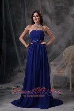 Empire Evening Dress Chiffon Ruch Pleating Simple