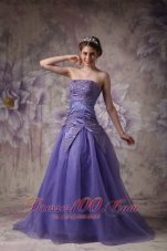 Romantic Lilac Around 150 Prom Dress Appliques