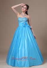Beading and Bowknot Prom Evening Dress For 2013