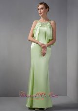 Spring Green Scoop Beading Mother Of The Brides Dress