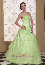 Beaded Decorate Bust 15 Dresses Spring Green Layer
