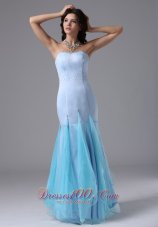 Mermaid Evening Dress Beading Light Blue 2013