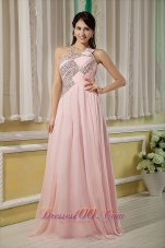 Pink Beading 17 Prom Dress Chiffon Floor-length