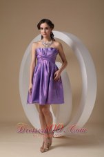 Lavender A-line Mini Ruch Prom / Homecoming Dress