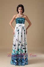 Prom Dress Multi-color Empire Strapless Pringting Sequin