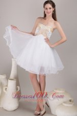Princess Sweetheart Knee-length Beading Prom Homecoming Dress