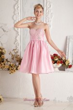 Short Prom Holiday Dress Beading A-line Knee-length