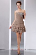 Short Prom Dress BeadingSequins Layered Prom Gowns