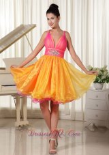 Colorful Princess Prom Dress Beaded Decorate Waist