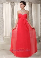 Beaded Sweetheart Red Prom Homecoming Dress For Party