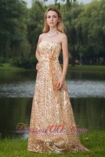 2013 Gold Evening Celebrity Dress Sequined Strapless Under 150