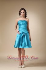 Fashion Color Strapless Turquoise Cocktail Gown 2013