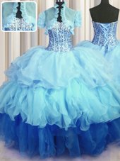 Traditional See Through Hot Pink Sweet 16 Dresses Military Ball and Sweet 16 and Quinceanera and For with Beading and Appliques Sweetheart Cap Sleeves Brush Train Zipper